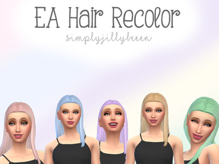 EA Hair Recolor by simplyjillybeeen at TSR