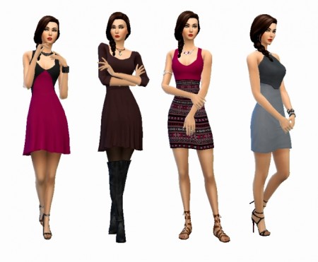 Lovely Dresses Maxis Match Lookbook at Simelicious