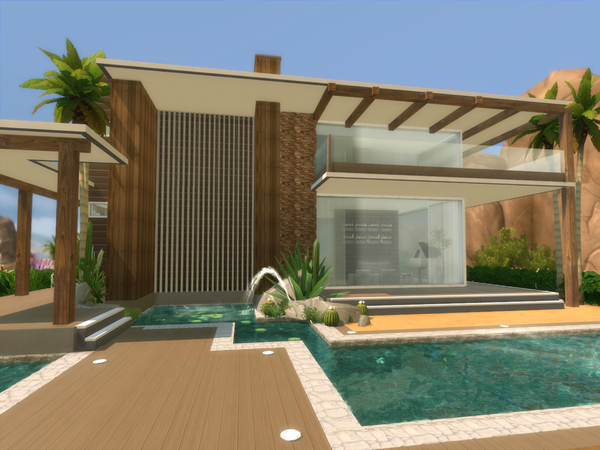 Sims 4 Modern Desert Home by Suzz86 at TSR