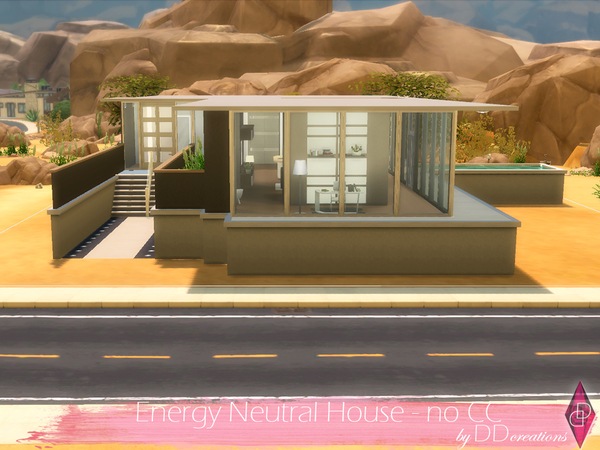 Sims 4 Energy Neutral House by ddcreations at TSR
