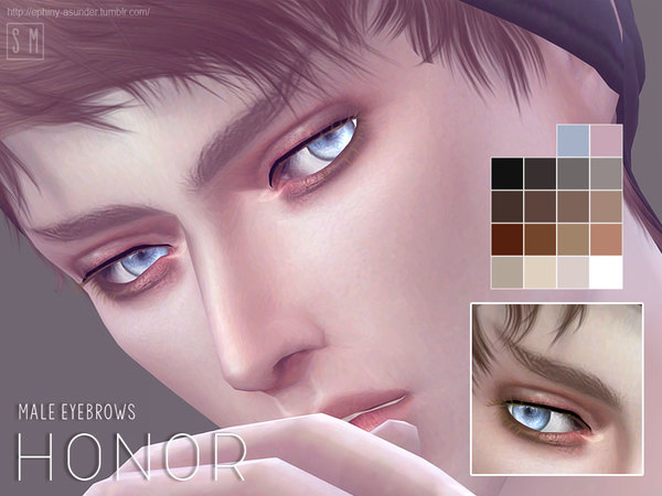 Sims 4 Honor Male Brows by Screaming Mustard at TSR