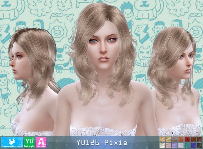 Sims 4 YU126 Pixie hair (Pay) at Newsea Sims 4