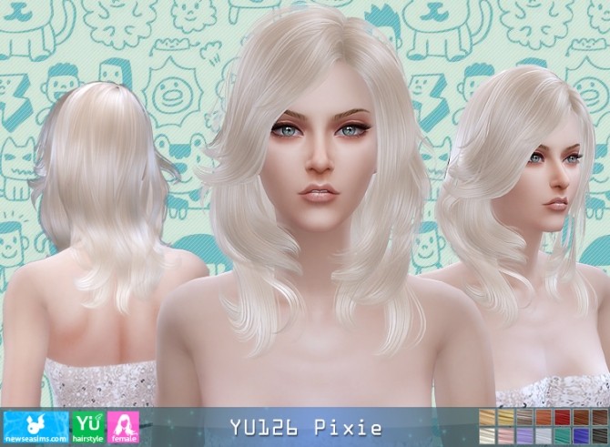 Sims 4 YU126 Pixie hair (Pay) at Newsea Sims 4