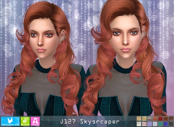 Sims 4 JU127 Skyscraper hair (Pay) at Newsea Sims 4