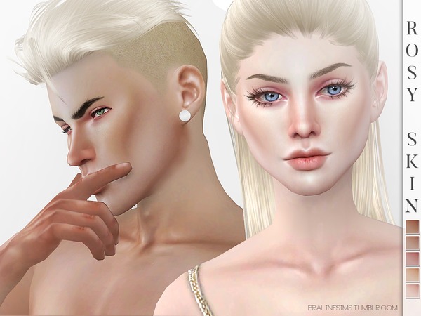 Sims 4 PS Rosy Skin by Pralinesims at TSR