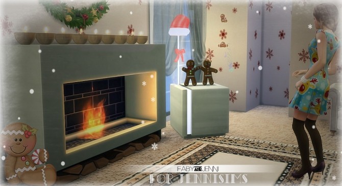 Sims 4 Stereo Christmas Gingerbread by Faby at Jenni Sims