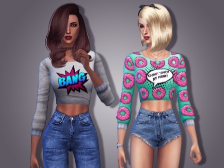 Pop Art Sweater by DELTΔ at TSR » Sims 4 Updates
