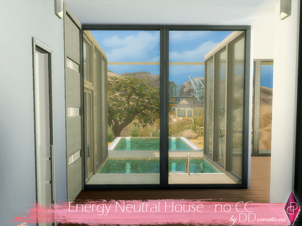 Sims 4 Energy Neutral House by ddcreations at TSR