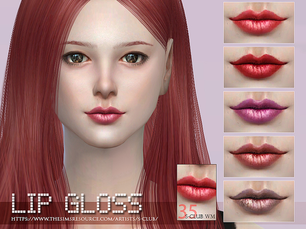 Sims 4 Lipstick 35 by S Club WM at TSR