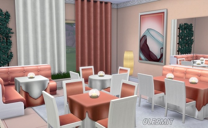 Sims 4 Restaurant Set at OleSims