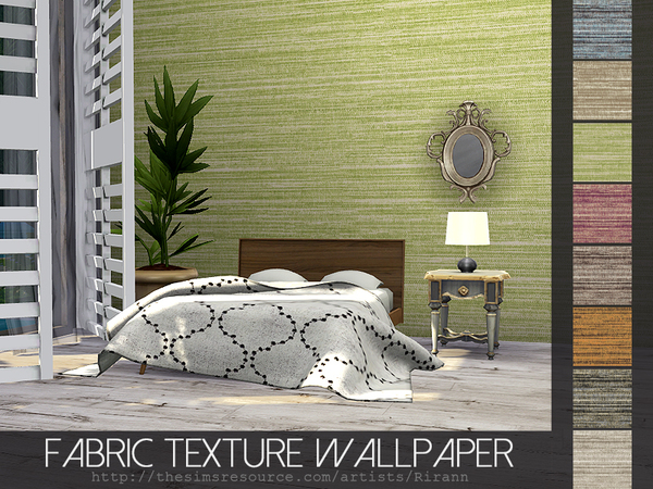 Sims 4 Fabric Texture Wallpaper by Rirann at TSR
