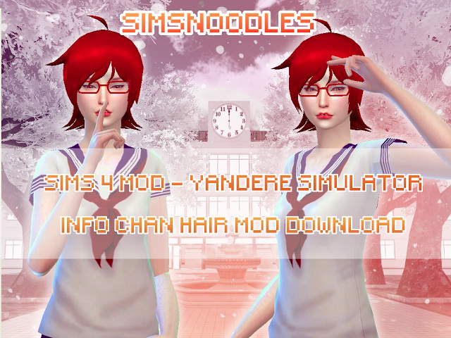 Sims 4 INFO CHAN HAIR Conversion at SimsNoodles