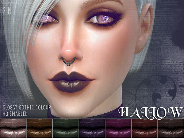 Sims 4 Hallow Gothic Lipstick by Screaming Mustard at TSR