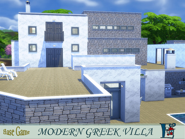 Sims 4 Modern Greek Villa by evi at TSR