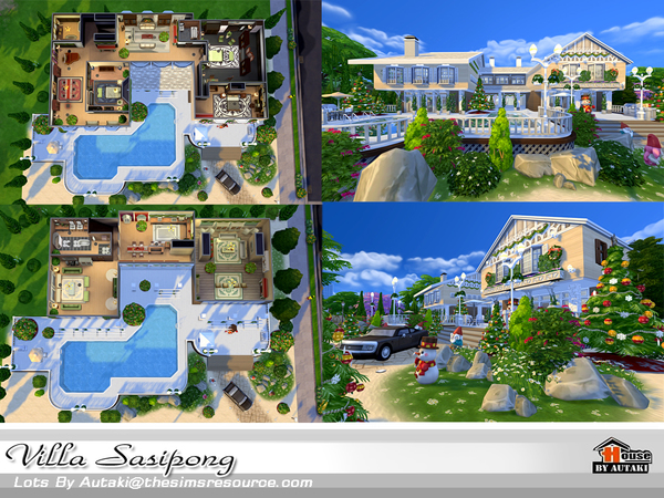 Sims 4 Villa Sasipong by autaki at TSR