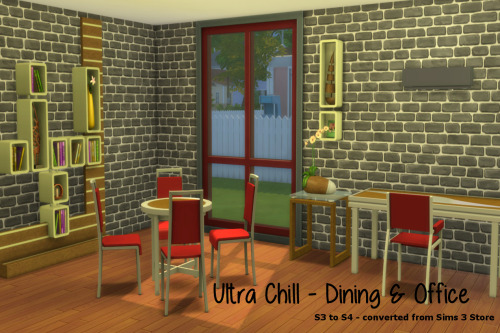 Sims 4 Ultra Chill Office & Dining at ChiLLis Sims