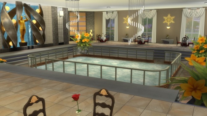 Sims 4 Indoor Ice Skating Rink and Restaurant by Snowhaze at Mod The Sims