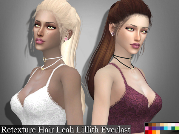 Sims 4 Hair Retexture Leah Lillith Everlast by Genius666 at TSR