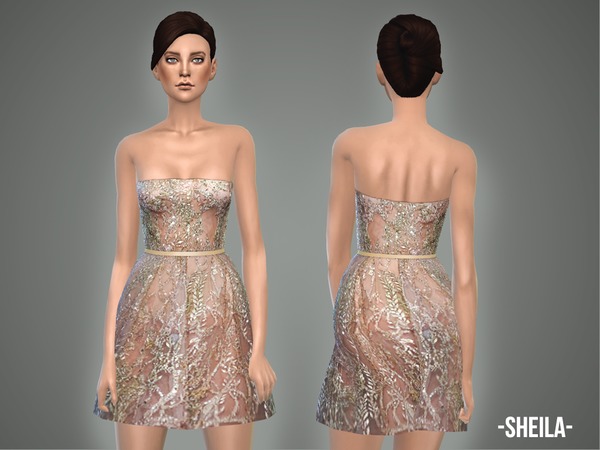 Sims 4 Sheila dress by April at TSR