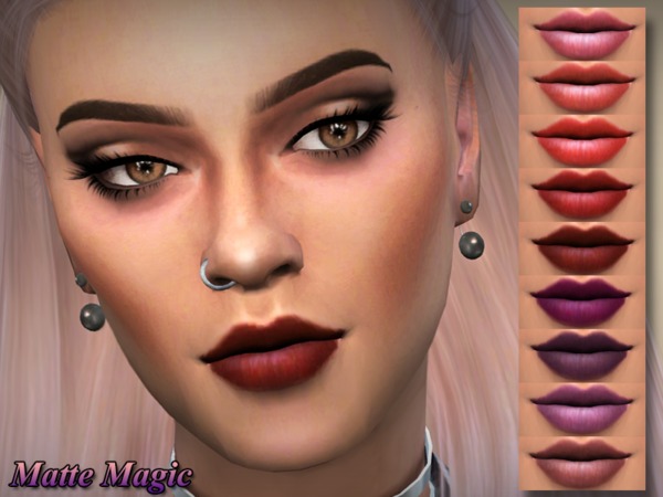 Sims 4 Matte Magic Lipstick by Kitty.Meow at TSR