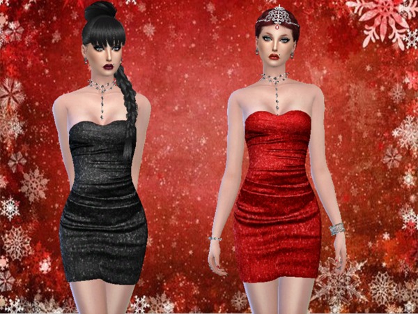 Sims 4 Heart neckline short dress by Celeste25 at TSR