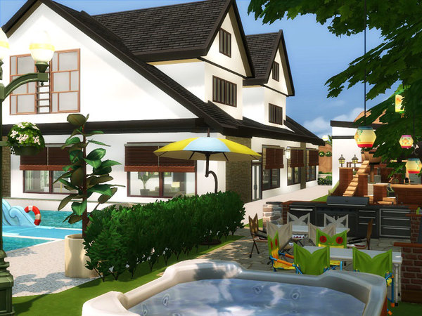 Sims 4 Astrid luxury house no CC by Danuta720 at TSR
