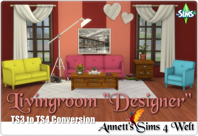 Sims 4 TS3 to TS4 Designer Livingroom Conversion at Annett’s Sims 4 Welt