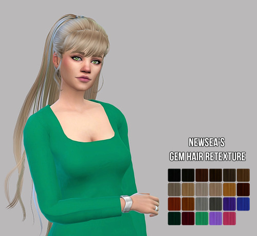 Sims 4 Newsea’s Gem Hair Retexture at Maimouth Sims4