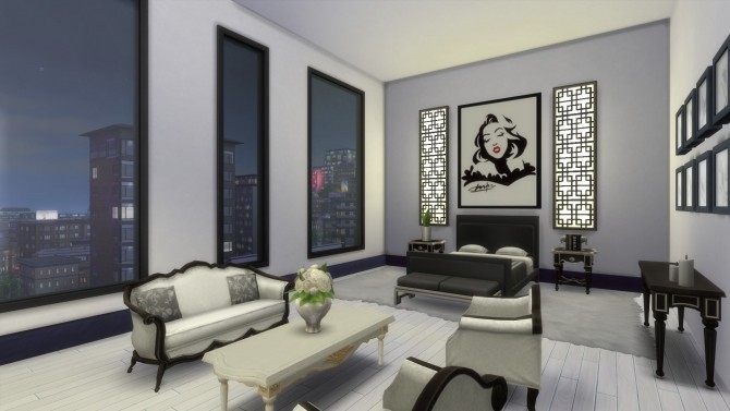 Sims 4 Old Hollywood Glamour Penthouse by valennealv at Mod The Sims