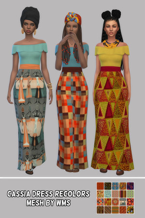 Cassia Dress Recolors at Maimouth Sims4