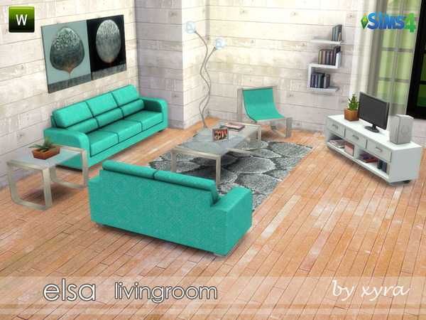 Sims 4 Elsa set living room by xyra33 at TSR