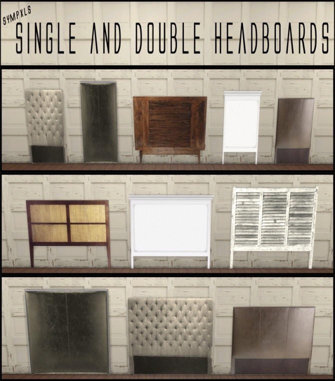 Sims 4 Single & Double Headboards by Sympxls at SimsWorkshop
