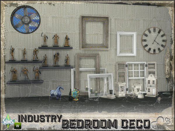 Sims 4 Bedroom Industry Decor Stuff by BuffSumm at TSR