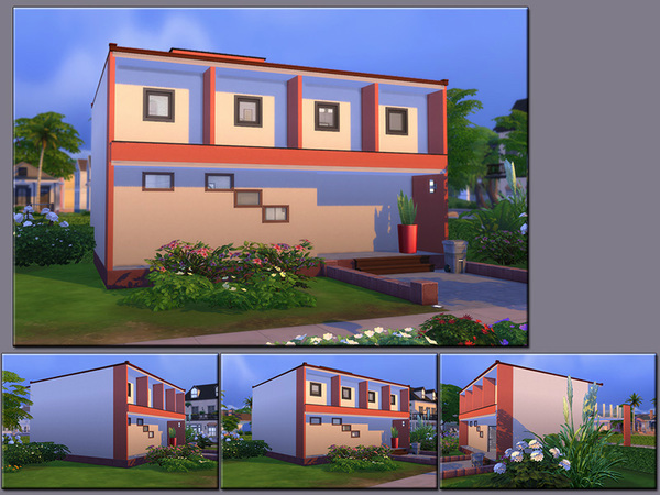 Sims 4 MB Cozy Cube house by matomibotaki at TSR
