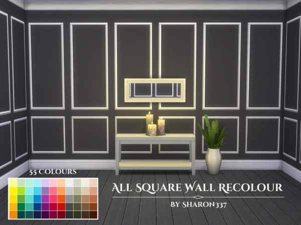 Sims 4 All Square Wall Recolour by sharon337 at TSR