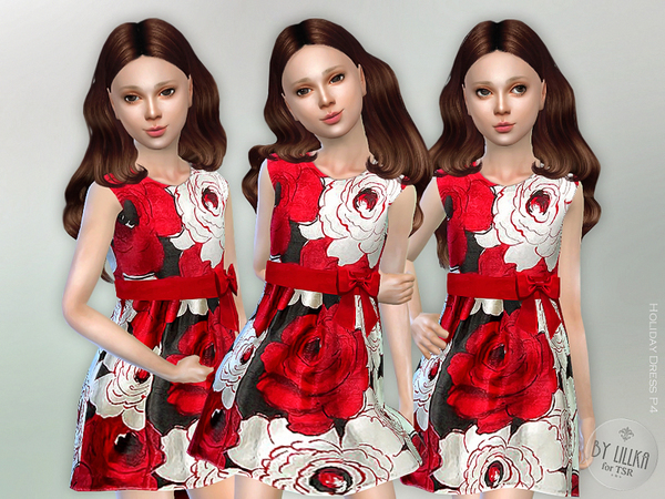Sims 4 Holiday Dress P4 by lillka at TSR