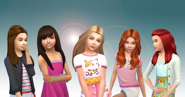 Sims 4 Girls Long Hair Pack 7 at My Stuff