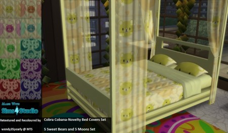 EP03 Novelty Bears and Moons Bed Cover SET 10 by wendy35pearly at Mod The Sims
