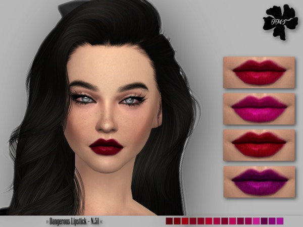 Sims 4 IMF Dangerous Lipstick N.51 by IzzieMcFire at TSR