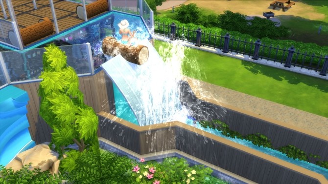 Sims 4 Log Falls Park by Snowhaze at Mod The Sims