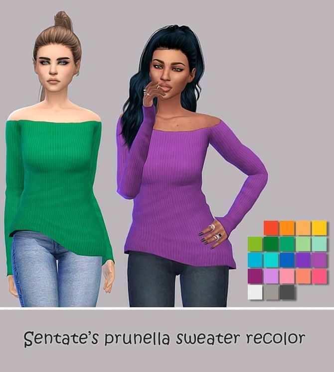 Sims 4 Sentates Prunella Sweater Recolor by maimouth at SimsWorkshop