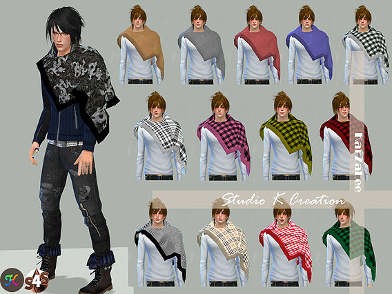Sims 4 Square Scarves at Studio K Creation