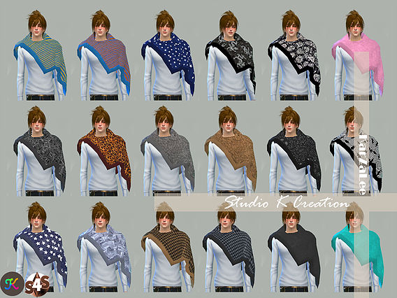 Sims 4 Square Scarves at Studio K Creation