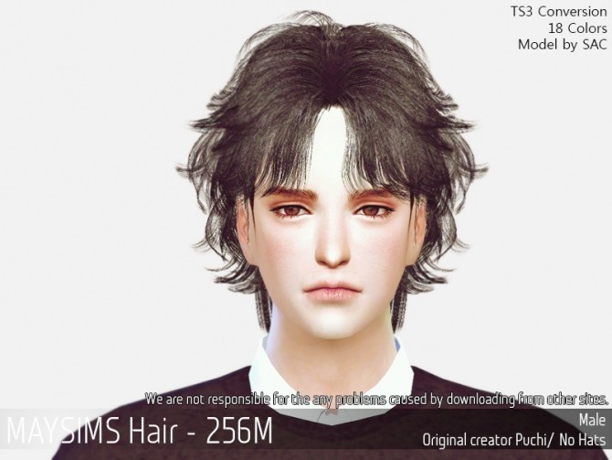Sims 4 Hair 256M (Puchi) at May Sims