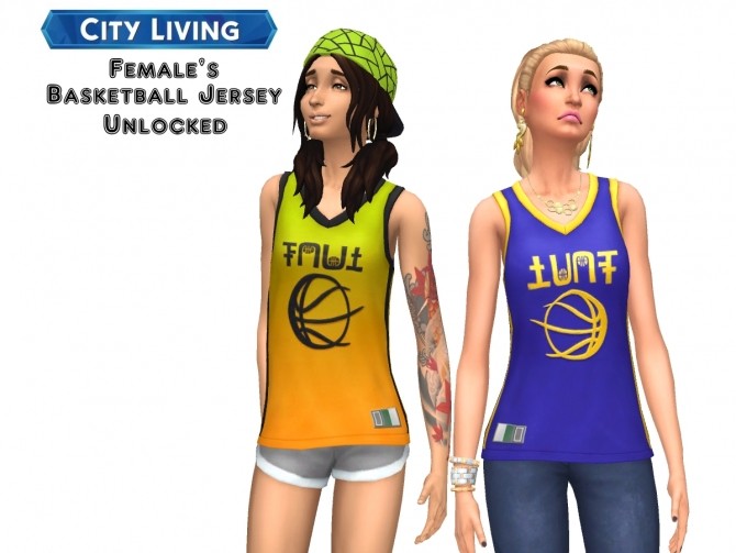 Sims 4 City Living Females Basketball Jersey Unlocked by VentusMatt at Mod The Sims