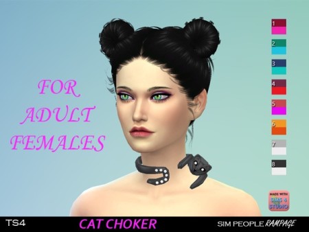 Cat Choker AF by SimPeopleRampage at TSR