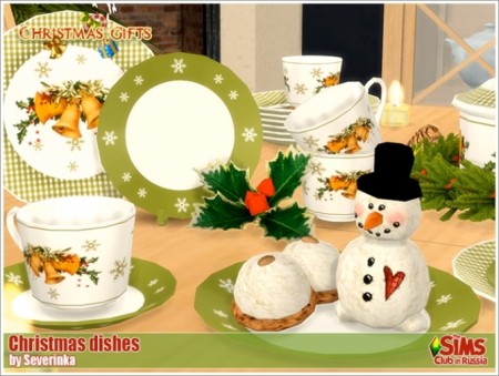 Christmas dishes at Sims by Severinka