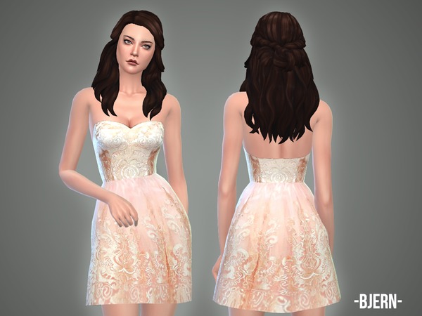 Sims 4 Bjern dress by April at TSR