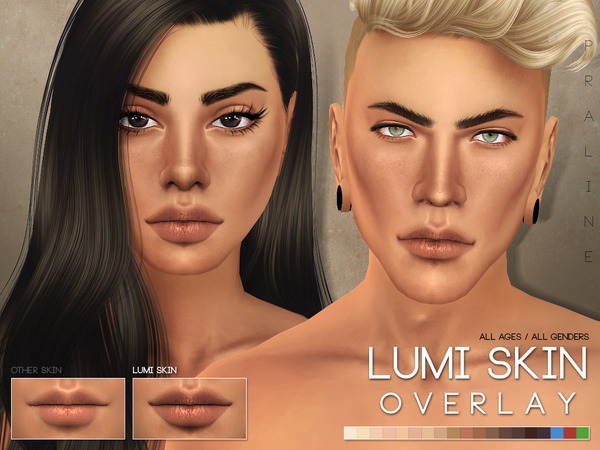 Sims 4 Lumi Skin Overlay by Pralinesims at TSR