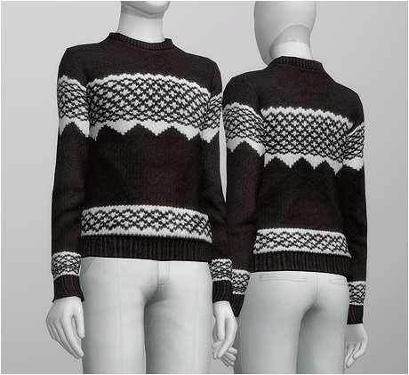 Sims 4 Cable knit wool sweater at Rusty Nail